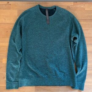 Lululemon Men's Teal Crewneck Sweater
